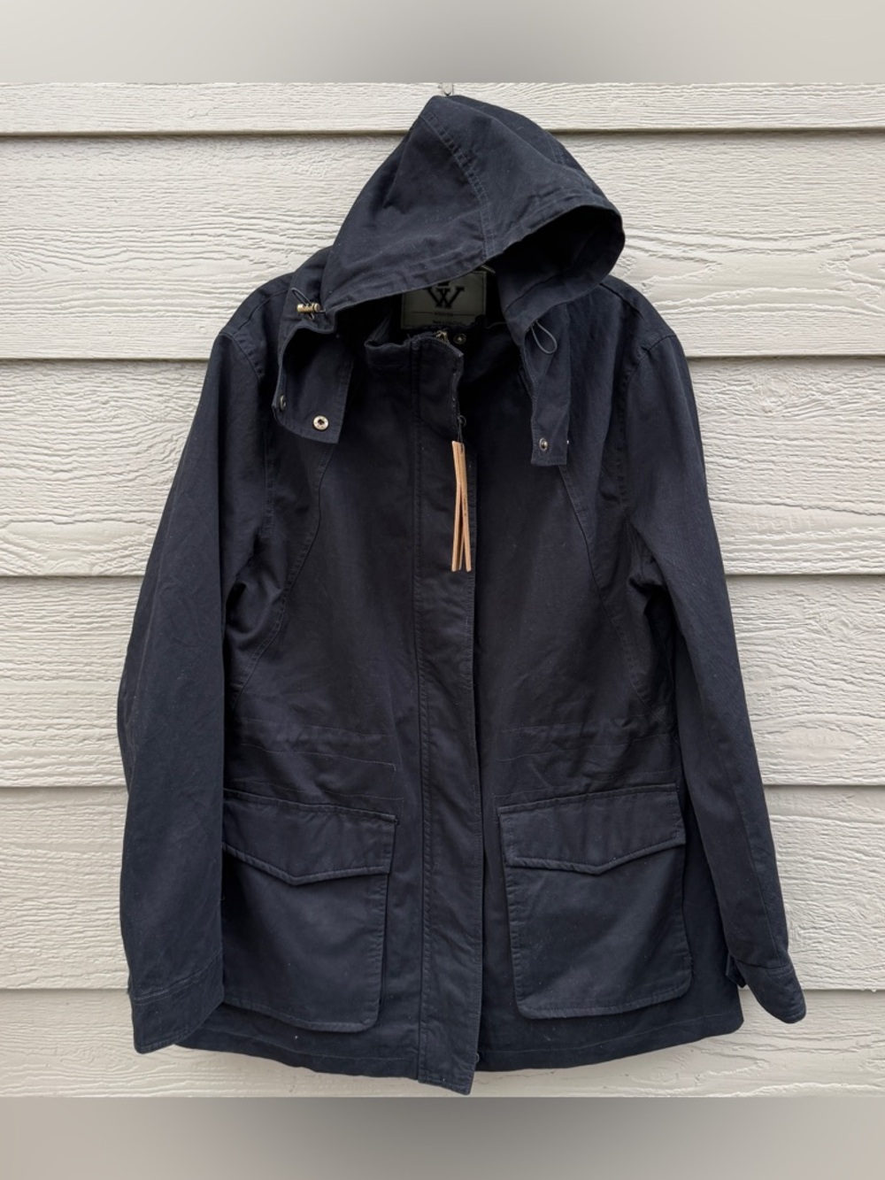 WenVen Men's SZ Large Cotton Hooded Mid Length Lined Coat Parka Warm NEW‎